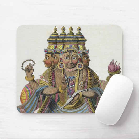 Brahmaの「補助旅行からの作成のヒンズー教の神、 マウスパッド (マウス)