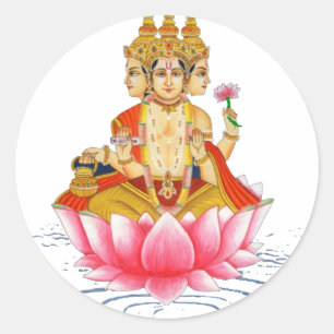 BRAHMA - PRAJAPATI -ヒンズー教の女神 ラウンドシール