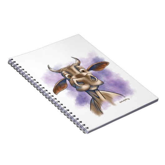 Brahman Cow Cartoon ノートブック (右側)