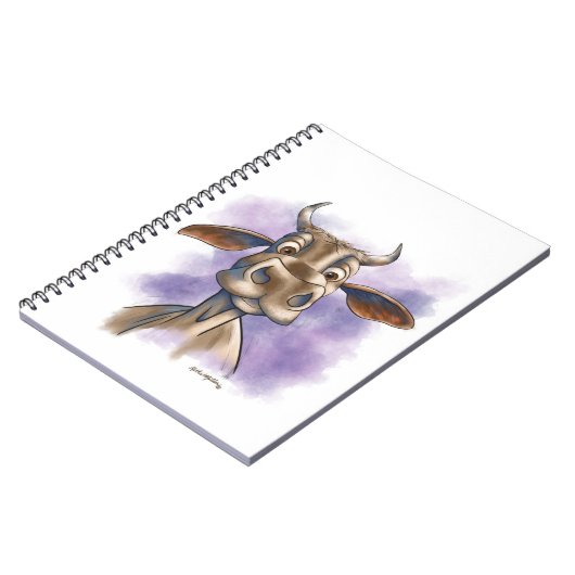 Brahman Cow Cartoon ノートブック (左側)