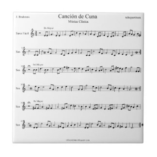 Brahmsの子守唄の楽譜 タイル