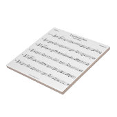 Brahmsの子守唄の楽譜 タイル (側面)