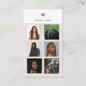 Braid Hair 6 Photo Feed Grid Social Media QR Code 名刺 (裏面)