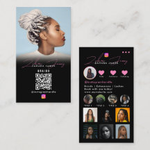 Braid Hair Social Photo Grid Social Media QR Code