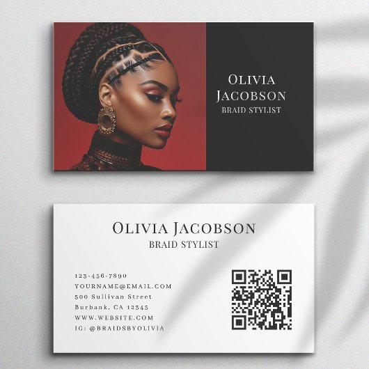 Braid Stylistヘアロック写真 名刺