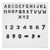 Braided Alphabet Art | Bold Letter Grid ポスター (正面)