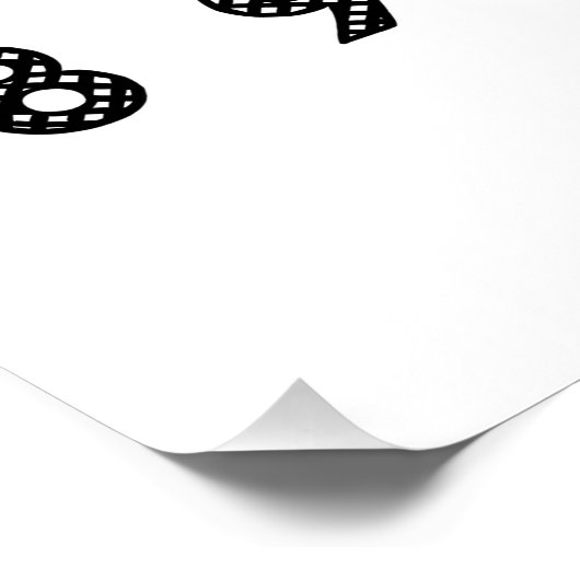 Braided Alphabet Art | Bold Letter Grid ポスター (コーナー)