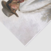 Braided Cowgirl With White Horse Decoupage 薄葉紙 (詳細)
