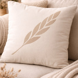 Braided Cream Calm Throw Pillow クッション