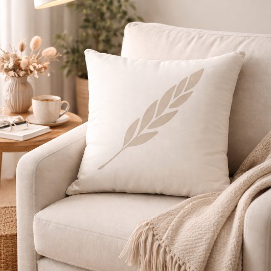 Braided Cream Calm Throw Pillow クッション