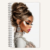  Braided Elegance Glam Girl Spiral Notebook ノートブック (正面)