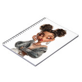 Braided Glam Girl Spiral Photo Notebook ノートブック (左側)