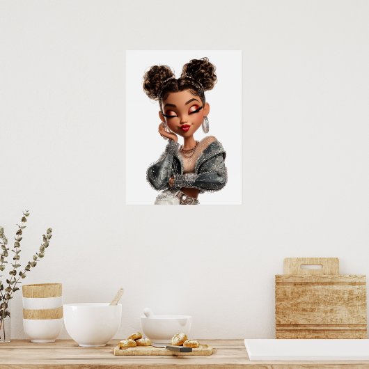 Braided Print, Value Poster Paper (Semi-Gloss) ポスター (キッチン)