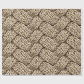 Braided Thread Knit Texture – Warm Beige ラッピングペーパー (フラット)