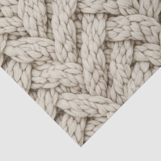 Braided Thread Knit Texture – Warm Beige (2) 薄葉紙 (詳細)