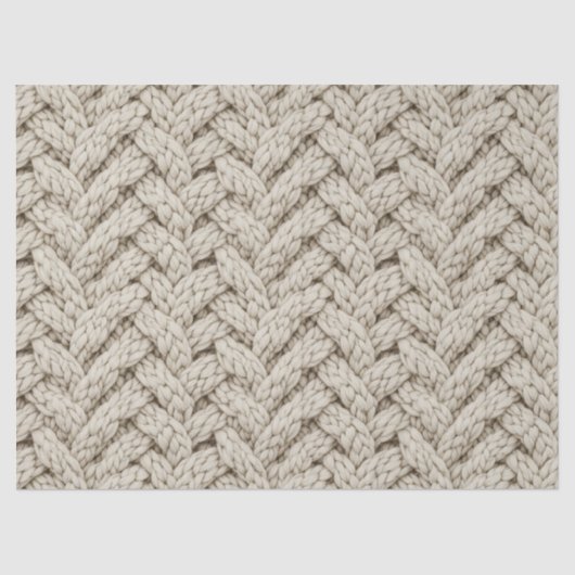 Braided Thread Knit Texture – Warm Beige (2) 薄葉紙 (正面)
