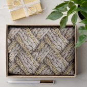 Braided Thread Knit Texture – Warm Beige (3) 薄葉紙 (ギフト)