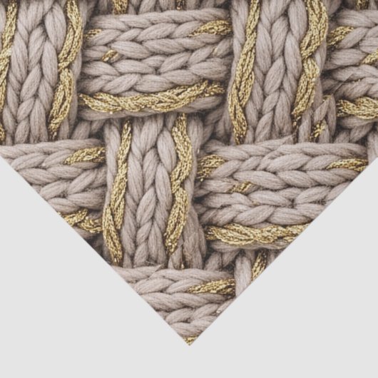 Braided Thread Knit Texture – Warm Beige (3) 薄葉紙 (詳細)