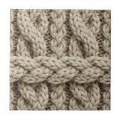 Braided Thread Knit Texture – Warm Beige (4) タイル (正面)