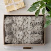 Braided Thread Knit Texture – Warm Beige (4) 薄葉紙 (ギフト)