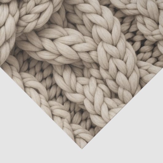 Braided Thread Knit Texture – Warm Beige (4) 薄葉紙 (詳細)