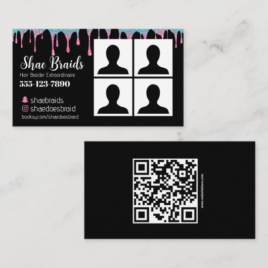 Braiding Photo Business Card 名刺 (正面/裏面)