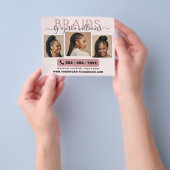 Braidsフォトコラージュヘアスタイリスト チラシ (手)