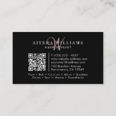 Braids写真コラージヘアスタイリストQRコード 名刺 (裏面)