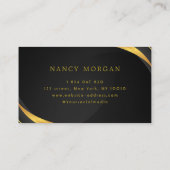 Braids Black And Gold Business Card 名刺 (裏面)