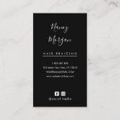 Braids bold Typography script handwritten photo  名刺 (裏面)