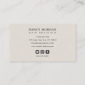 Braids Earth Tonesビジネス素朴カード 名刺 (裏面)