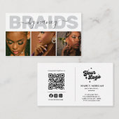 Braids Photo Collage Qr Code Logo  名刺 (正面/裏面)