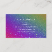 Braids Typography Rainbow Glitter Sparkle  名刺 (裏面)