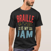 Braille is my Jam Blindness Tシャツ (正面)