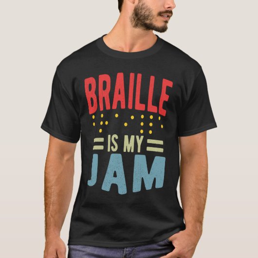 Braille is my Jam Blindness Tシャツ (正面)