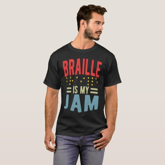 Braille is my Jam Blindness Tシャツ (正面フル)