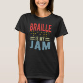Braille is my Jam Blindness Tシャツ (正面)