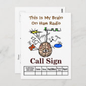 Brain おもしろい on Ham Radio QSLカード ポストカード (正面/裏面)