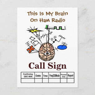 Brain おもしろい on Ham Radio QSLカード ポストカード