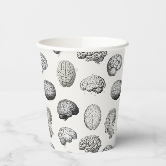 Brain Anatomy Biology Illustrations 紙コップ (左)