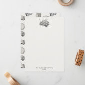 Brain Anatomy Biology Illustrations Psychologist ノートカード (正面/裏面インサイチュ)