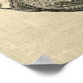 Brain Anatomy No. 3クリームの背景を持つアート ポスター (角)