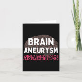 Brain Aneurysm Awareness Burgundy Ribbon Aneurysm  カード (正面)