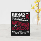 Brain Aneurysm Awareness Burgundy Ribbon Warrior S カード (黄色い花)