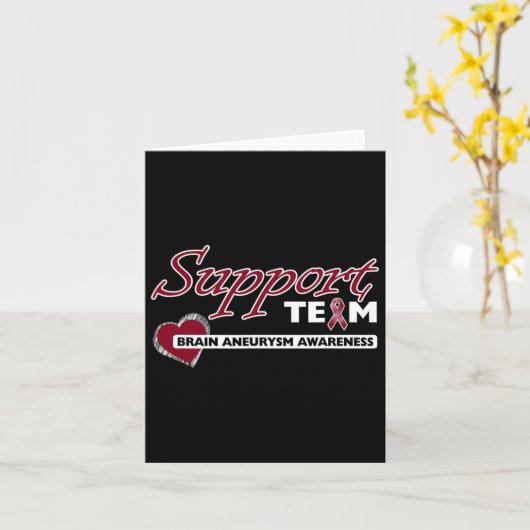 Brain Aneurysm Awareness Burgundy Support Ribbon  カード (黄色い花)