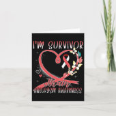 Brain Aneurysm Awareness I'm Survivor Heart Ribbon カード (正面)