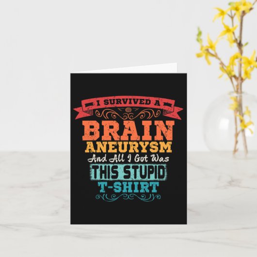 Brain Aneurysm Surgery Survivor Awareness Gift  カード (黄色い花)