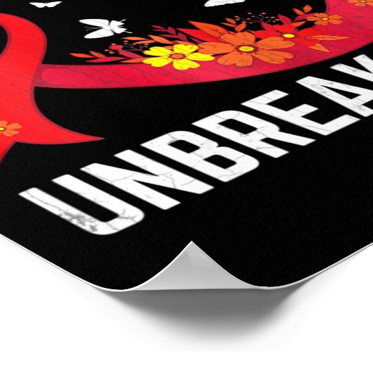 Brain Aneurysm Warrior Unbreakable Surgery Awarene ポスター (角)
