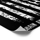 Brain Aneurysm Warrior Us Flag  ポスター (角)