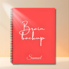 Brain Backup – Personalized Spiral Notebook Quotes ノートブック
